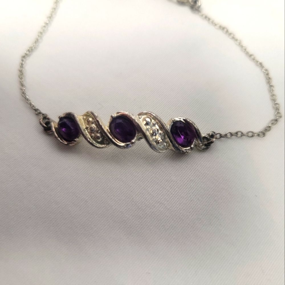 Vintage NRT Avon Purple Amethyst Bracelet